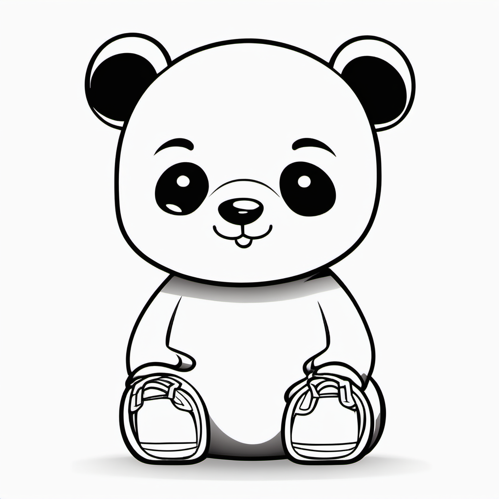 Easy Baby Panda Coloring Page For Toddlers