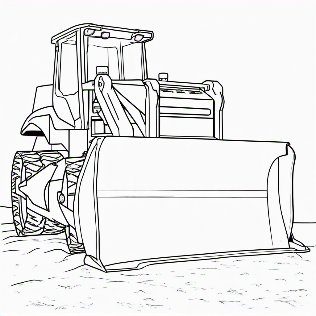 Construction Road Roller Coloring Page For Preschoolers
