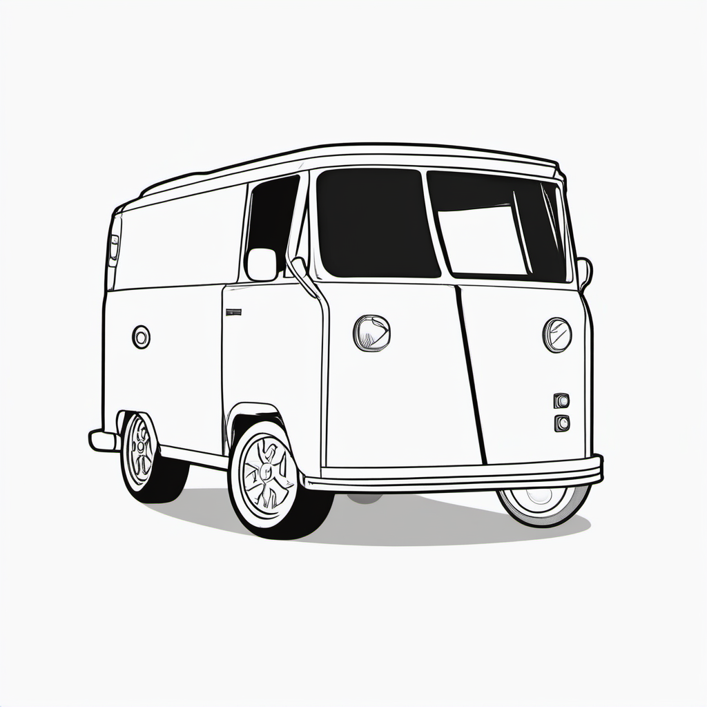 Emergency Paramedic Van Coloring Page For Preschoolers